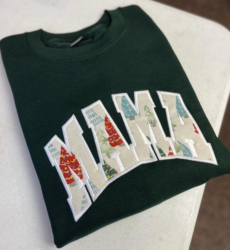 MAMA Embroidered Crew (with baby onesie)