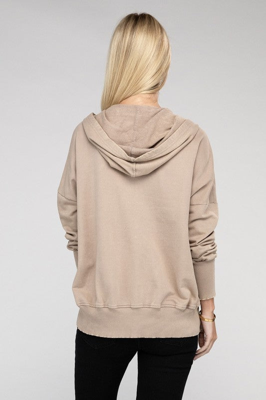 Acid Wash Kangaroo Pocket Hoodie