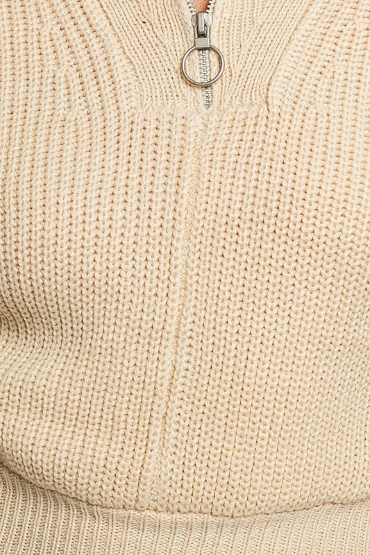 Zipper Sweater Dress