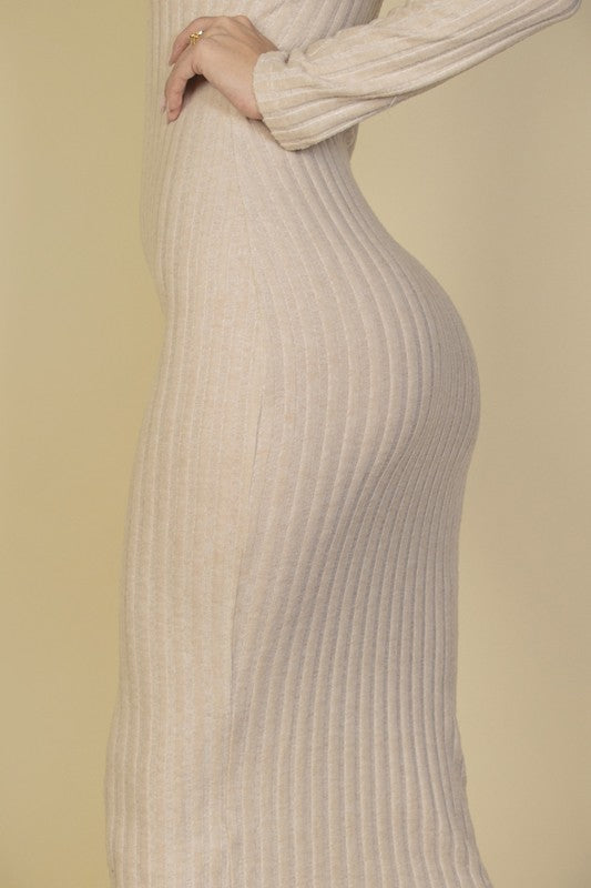 Sweater-Knit Bodycon Dress