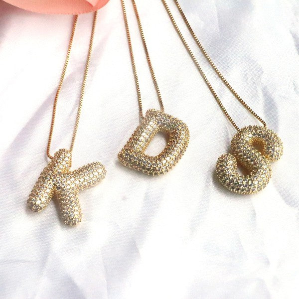 Bubble Initial Necklace