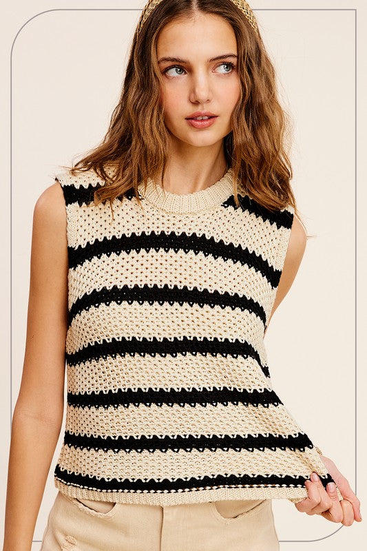 Chunky Stripe Sweater Top