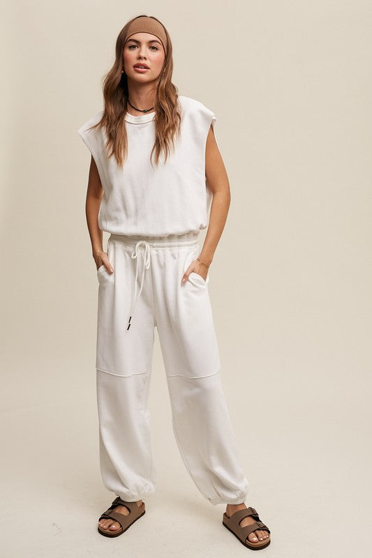 Athleisure French Terry Jumpsuit