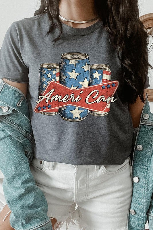 Ameri Can 4th Of July Graphic Tee