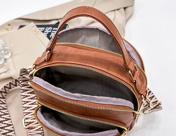 Vegan Leather Crossbody Bag