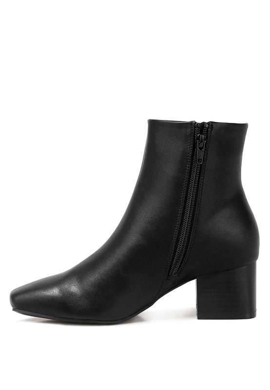 Davia Leather Square Boots