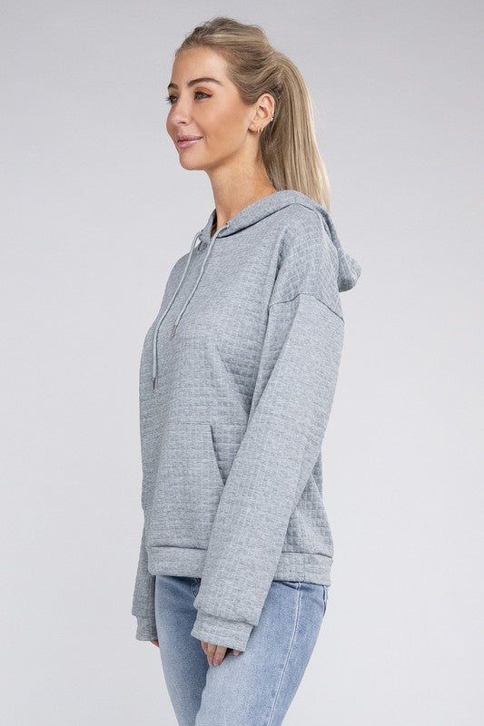 Textured Pocket Drawstring Hoodie – Midwestern Clothing Company