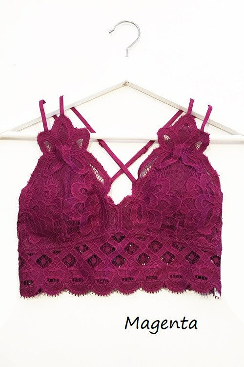 FT0918 Beautiful crochet lace bralette