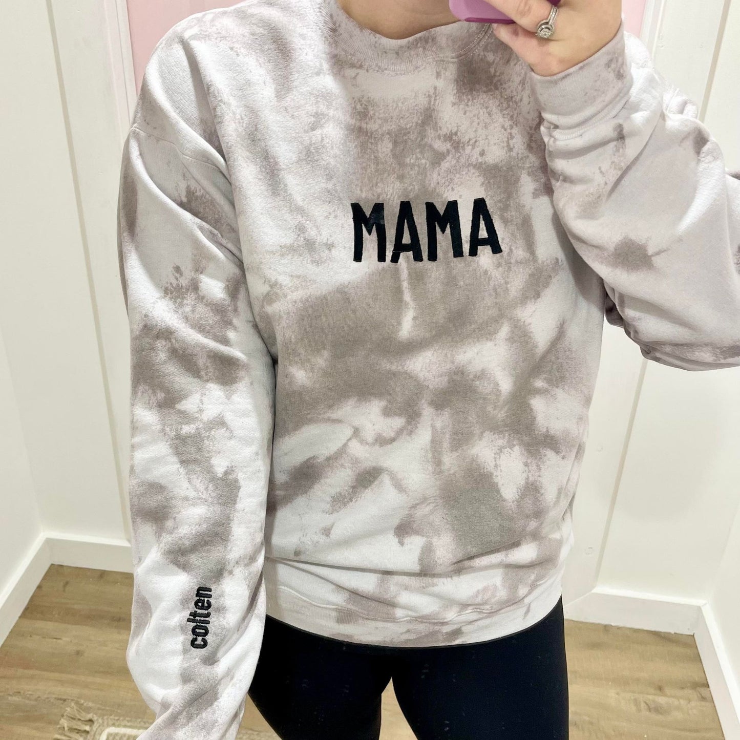 Mama Embroidered Crew Neck (1-3 names on sleeve)