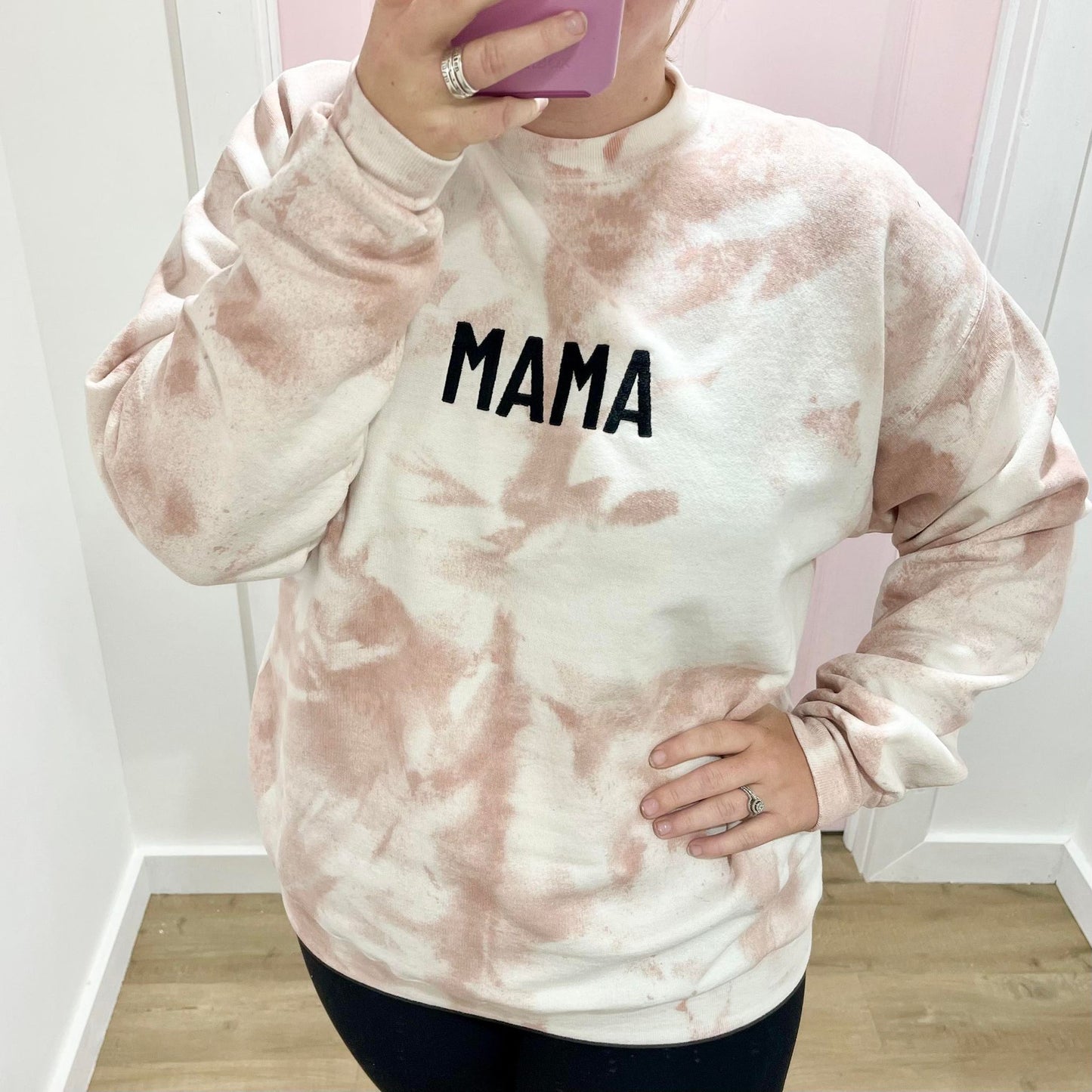 Mama Embroidered Crew Neck (1-3 names on sleeve)